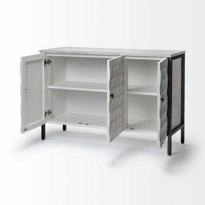 product image for Savannah Gray Accent Cabinet 3 Door Mercana Mer 68268 5 40