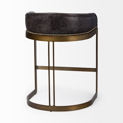 product image for Hollyfield Leather Seat Bar Counter Stool Mercana Mer 67079 17 37