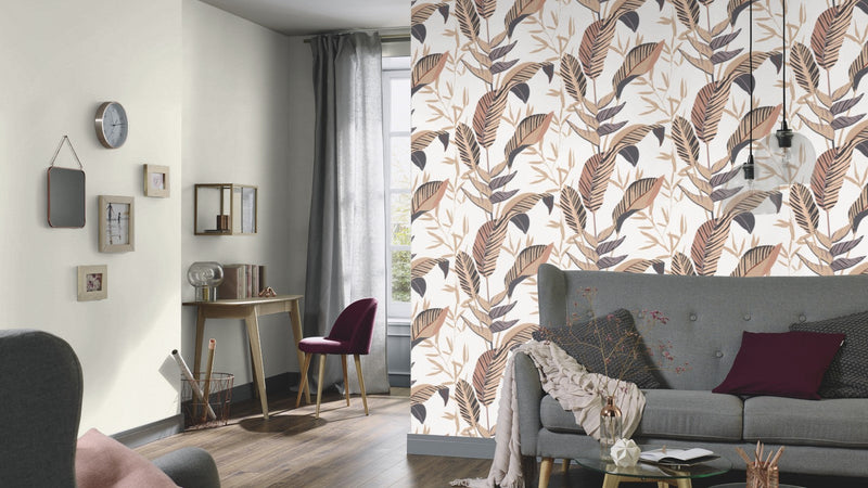 media image for Elle Decoration Floral Wallpaper in Beige 230