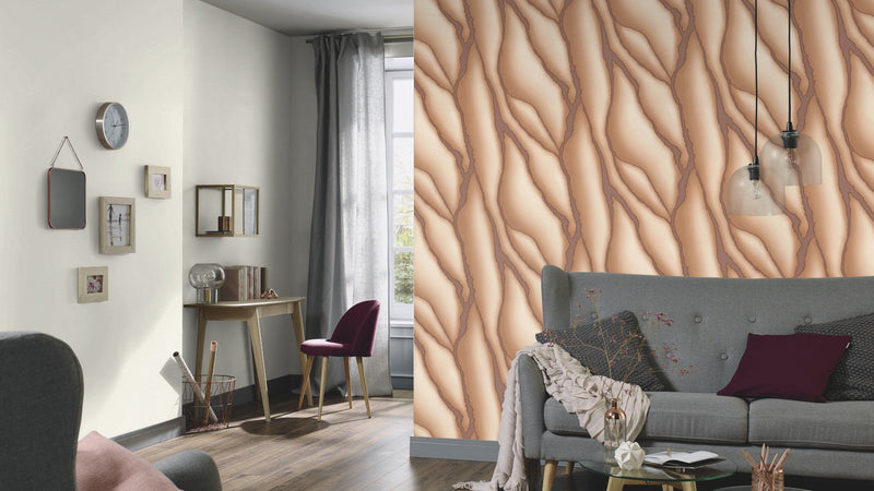 media image for Elle Decoration Patterned Stone Wallpaper in Beige 283