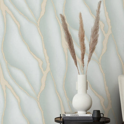 product image for Elle Decoration Patterned Stone Wallpaper in Green 74