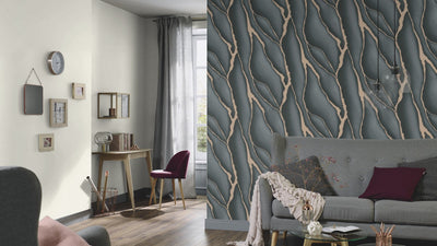 product image for Elle Decoration Patterned Stone Wallpaper in Black 25