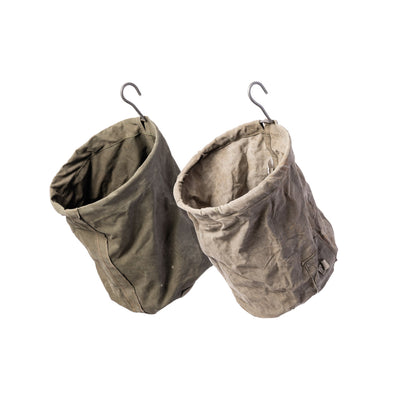 product image of large vintage tent fabric hook basket design by puebco 1 521