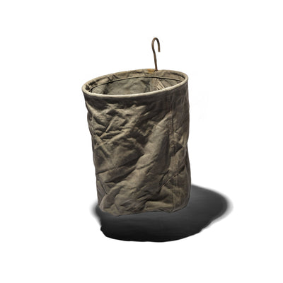 product image for large vintage tent fabric hook basket design by puebco 3 52