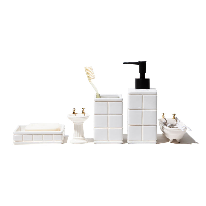 media image for ceramic bath ensemble toothbrush stand design by puebco 2 264