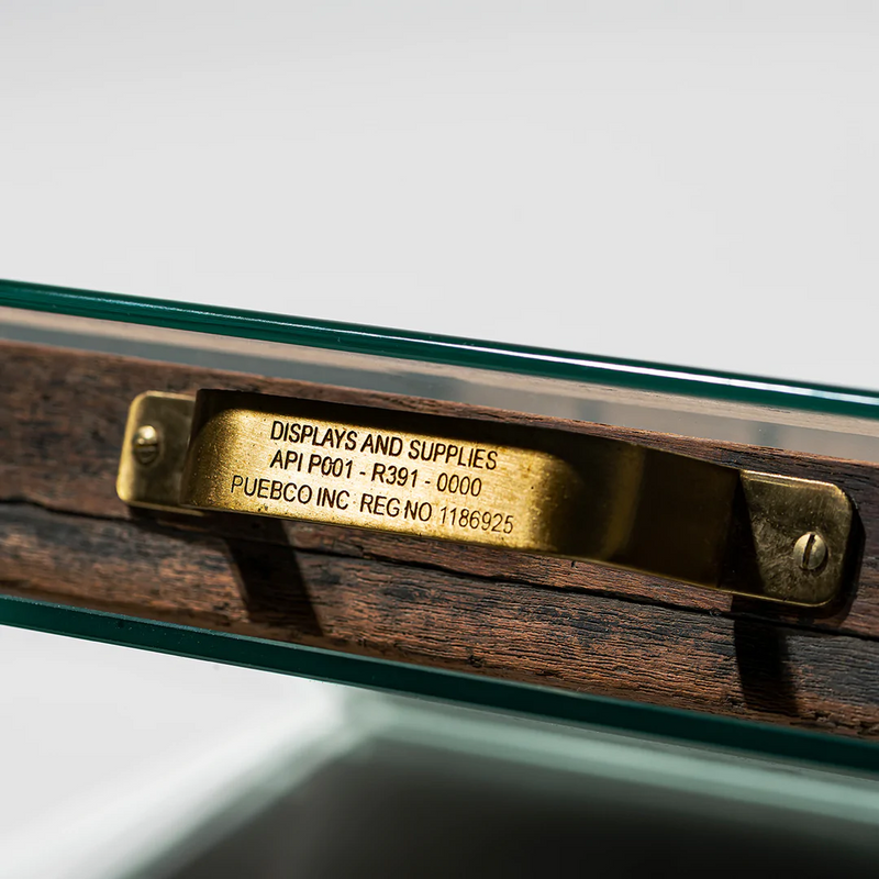 media image for glass display case with vintage drawer 5 275