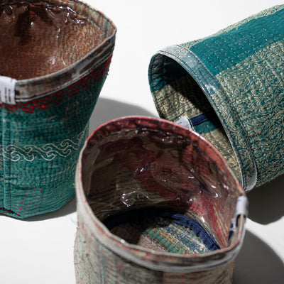 product image for Covered Vintage Kantha Quilt Medium Organizer Puebco 113845 4 91