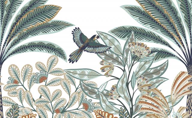 media image for Elle Decoration Tropical Dream Wall Mural in Green 219