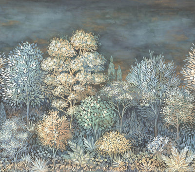 product image for Elle Decoration French Forest Wall Mural in Blue 8