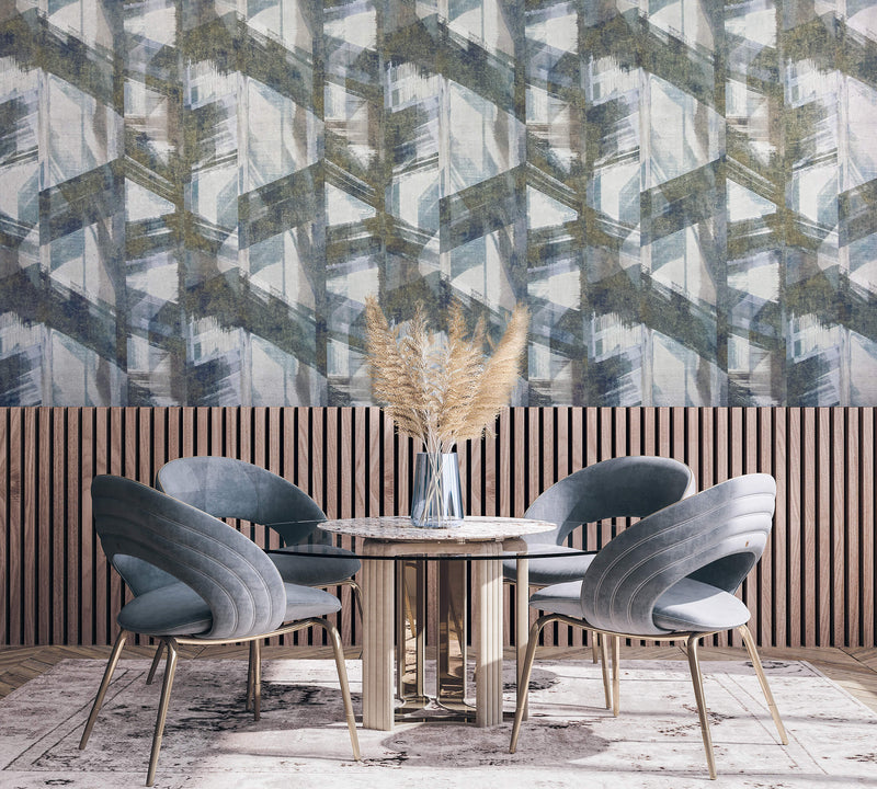 media image for Glaze Indigo Wallpaper from the Crafted Collection by Galerie Wallcoverings 27
