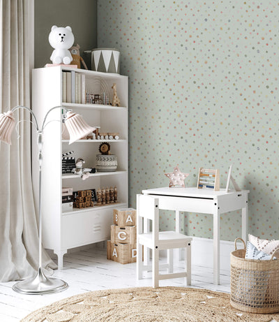 product image for Watercolor Dots Sage Wallpaper from the Great Kids Collection by Galerie Wallcoverings 49