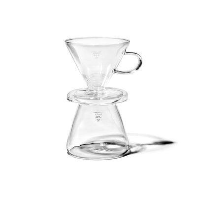 product image of glass coffee dripper set design by puebco 1 570