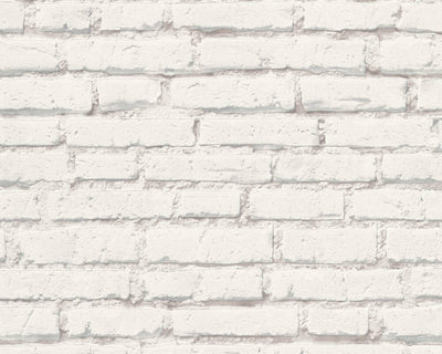 product image of Sample Brick Stone Wallpaper in Grey/White 559