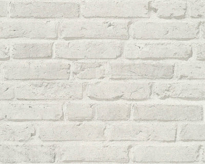 product image of Sample Brick Stone Wallpaper in Soft Grey 528