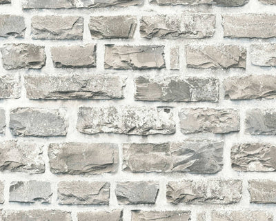 product image of Sample Brick Cottage Deco Wallpaper in Grey/Neutral 57