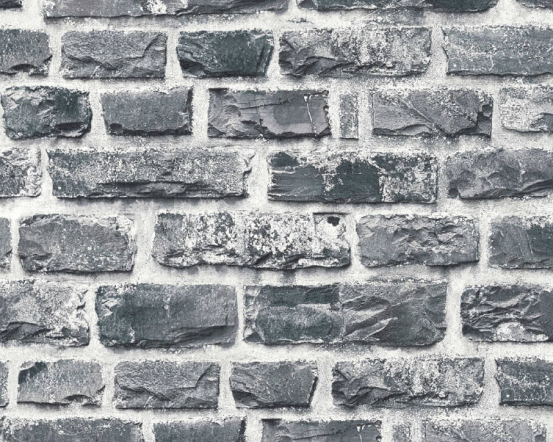 media image for Sample Brick Cottage Deco Wallpaper in Dark Grey 28
