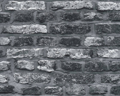 product image of Sample Brick Cottage Wallpaper in Grey/Black 556