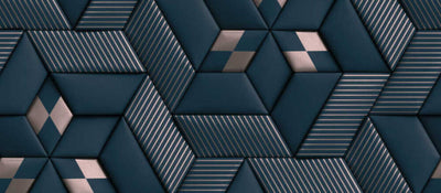 product image for Geo Graphic Wall Mural in Black/Green 4