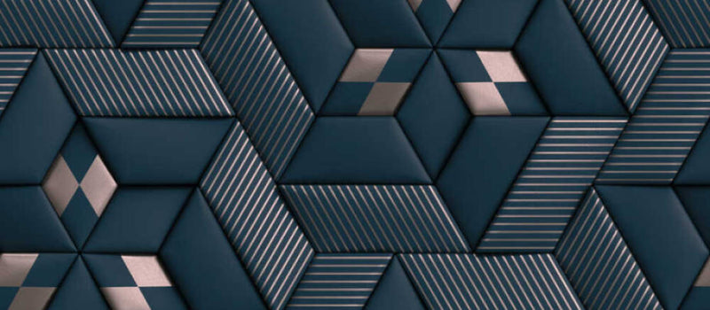 media image for Geo Graphic Wall Mural in Black/Green 231