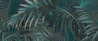 product image for Lea Botanical Wall Mural in Green/Grey/Blue 59