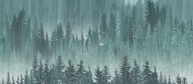 media image for Björn Wall Mural in Blue/Green/Grey 291