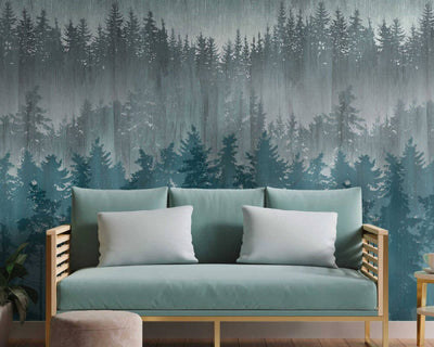 product image for Björn Wall Mural in Blue/Green/Grey 75