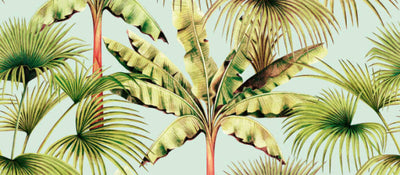 product image for Zoe Tropical Wall Mural in Blue/Green 13