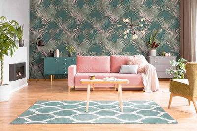 product image for Zoe Botanical Wall Mural in Green/Pink 20