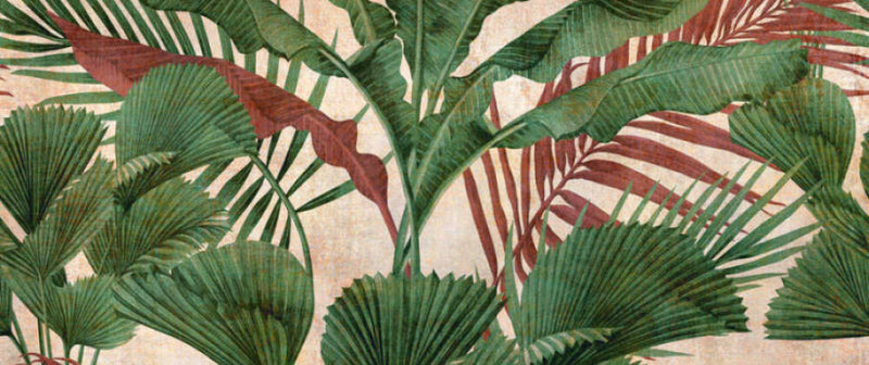 media image for Lea Jungle Wall Mural in Green/Beige 260