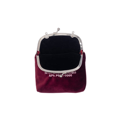 product image for velvet frame pouch burgundy design by puebco 4 17
