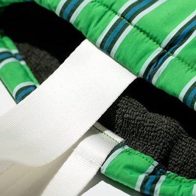 product image for Shirt Fabric Drawstring Bag Green Stripe 5 3