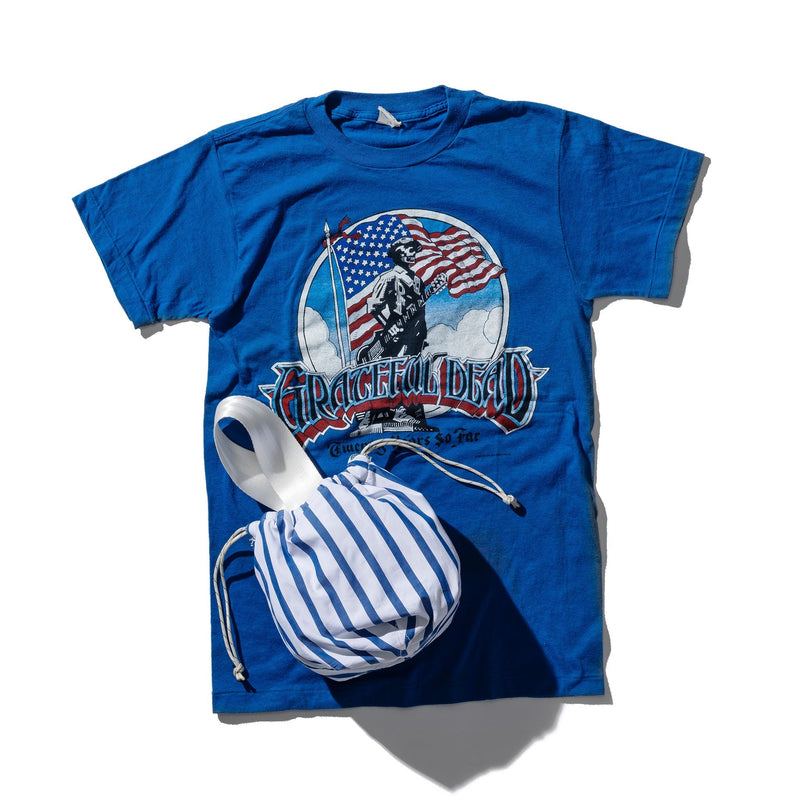 media image for Shirt Fabric Drawstring Bag Green Stripe 9 238