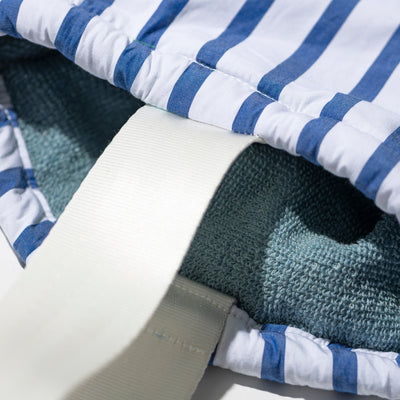 product image for Shirt Fabric Drawstring Bag Green Stripe 6 35