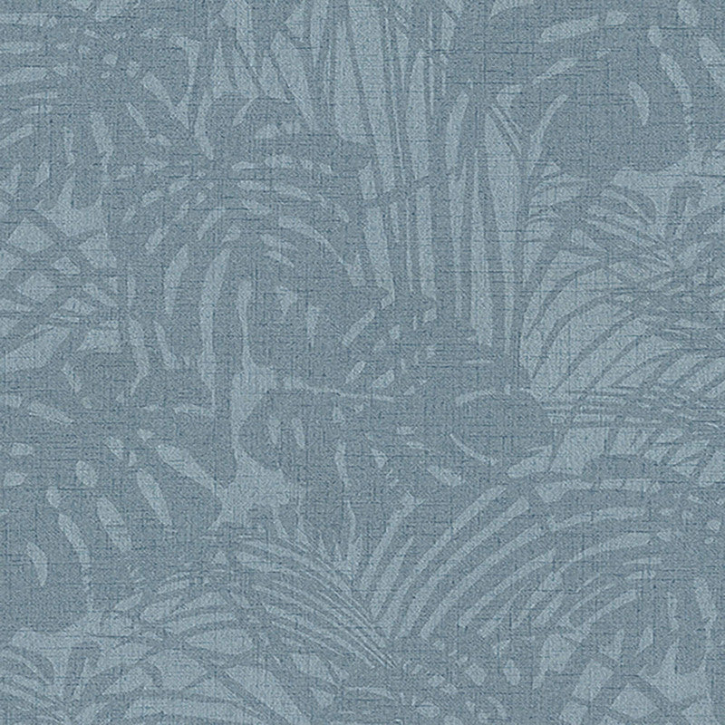 media image for Abstract Palm Leaf Textured Wallpaper in Blue/Teal 245
