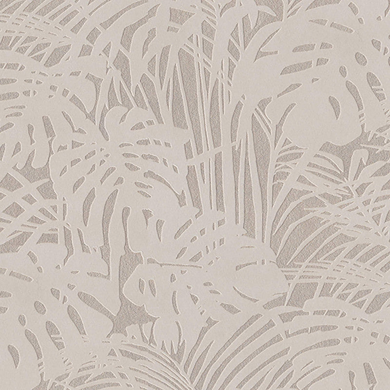 media image for Abstract Palm Leaf Textured Wallpaper in Grey 26