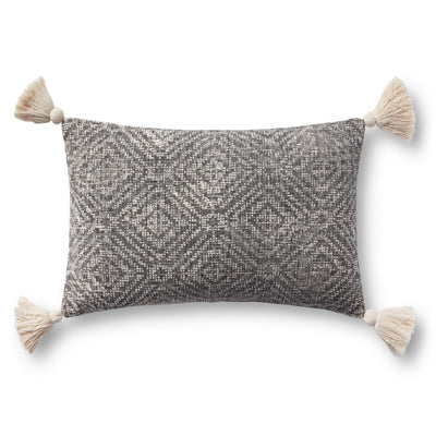 Hand Woven Charcoal Pillow Flatshot Image 1 for collection image 35