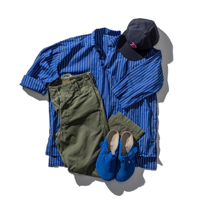 product image for Cotton Stripe Shirt Regular Collar 1 67