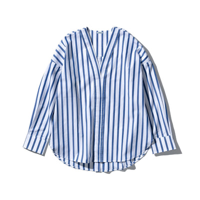 product image for Cotton Stripe Shirt V Neck 3 47