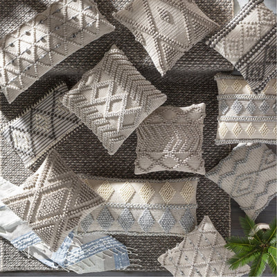 product image for Anders ADR-006 Hand Woven Square Pillow Cream & Medium Gray by Surya 51