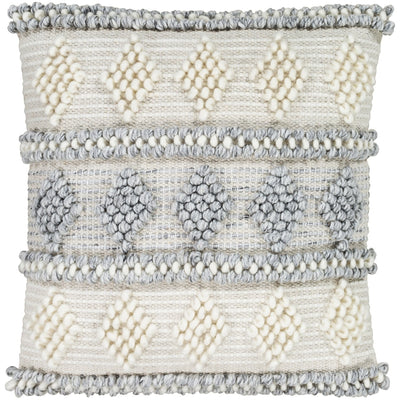 product image of Anders ADR-006 Hand Woven Square Pillow Cream & Medium Gray by Surya 550