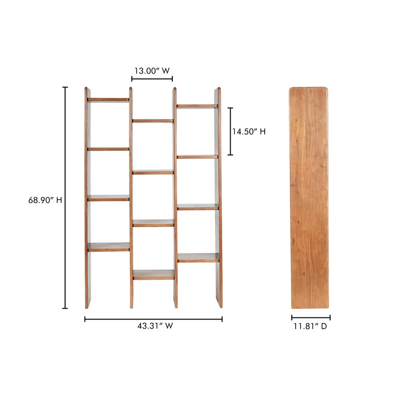 media image for Orson Bookcase Moes Home Collection Mhc Bz 1158 03 9 21