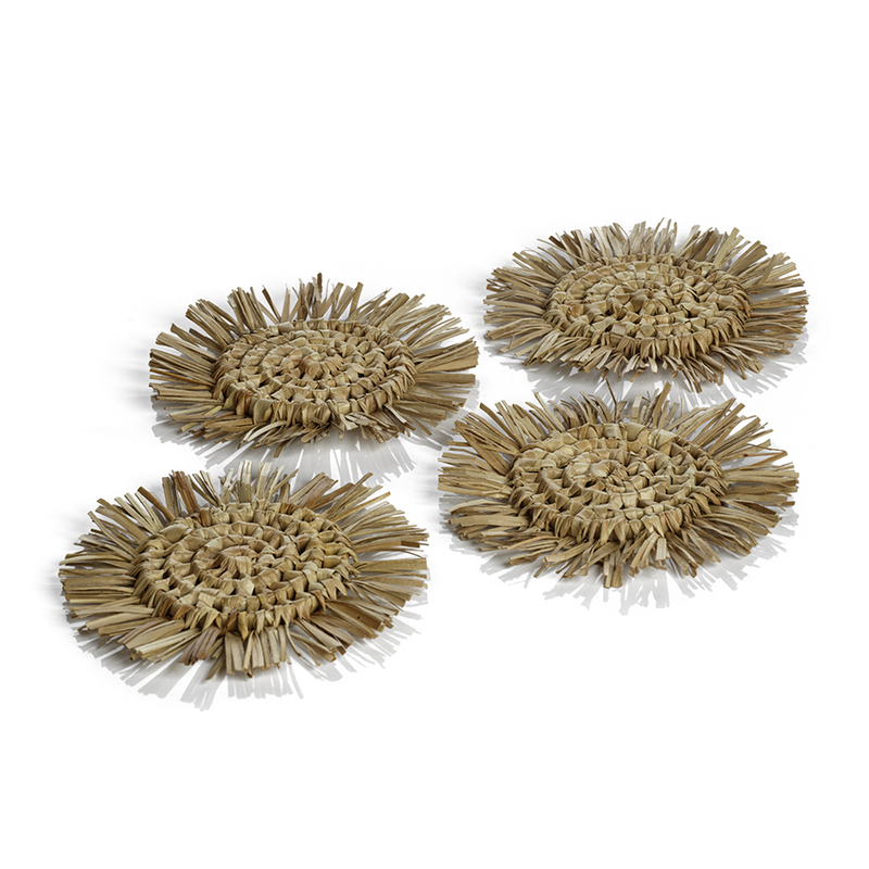 media image for Balmy Pandan Fringed Coasters, Set of 4 232