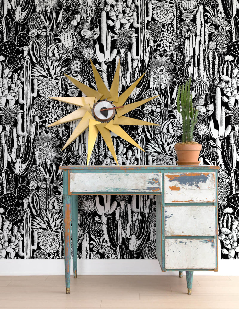 media image for Sample Cactus Spirit Wallpaper in Contrast design by Aimee Wilder 267