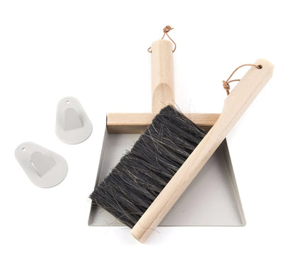 product image for andree jardin mr and mrs clynk grey dustpan brush coffret gift set 4 50