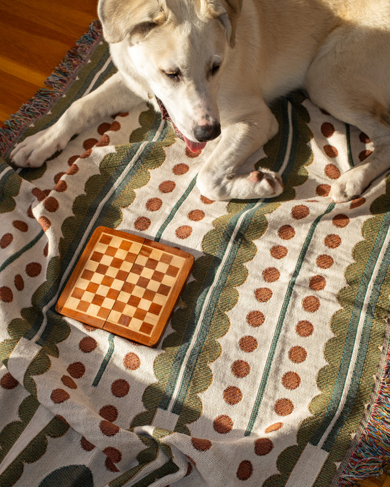 media image for Olive & Cranberry Woven Blanket 244