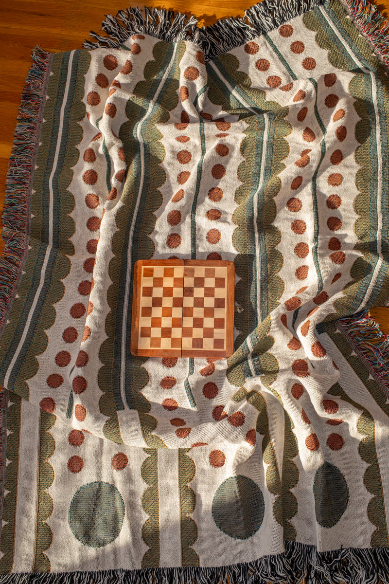 media image for Olive & Cranberry Woven Blanket 21