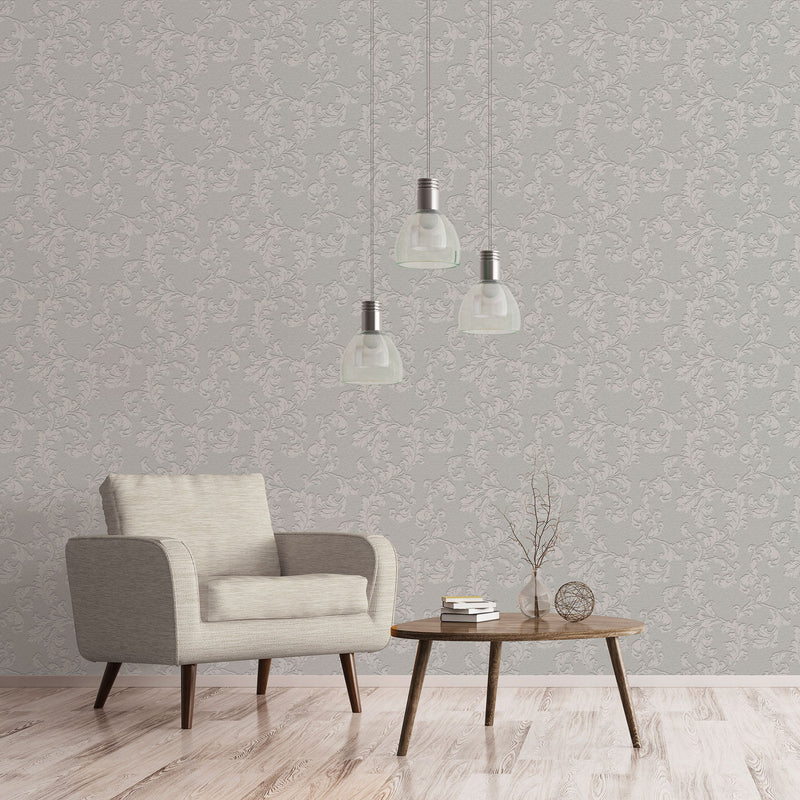 media image for Acanthus Trail Soft Grey from the Emporium Collection by Galerie Wallcoverings 252