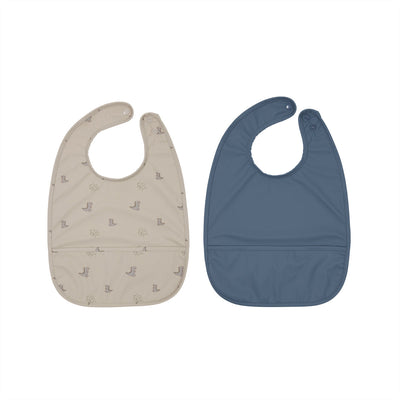 product image of dino bib set in clay and blue 1 550
