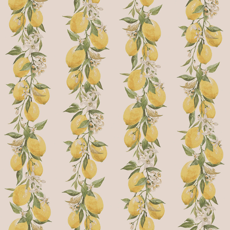 media image for sample lemon stripe yellow beige wallpaper from the just kitchens collection by galerie wallcoverings 1 237