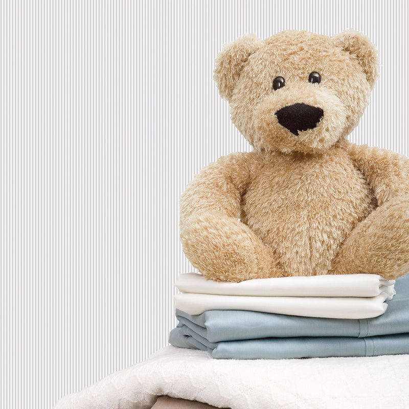 media image for Mini Striped Grey Wallpaper from the Just 4 Kids 2 Collection by Galerie Wallcoverings 269